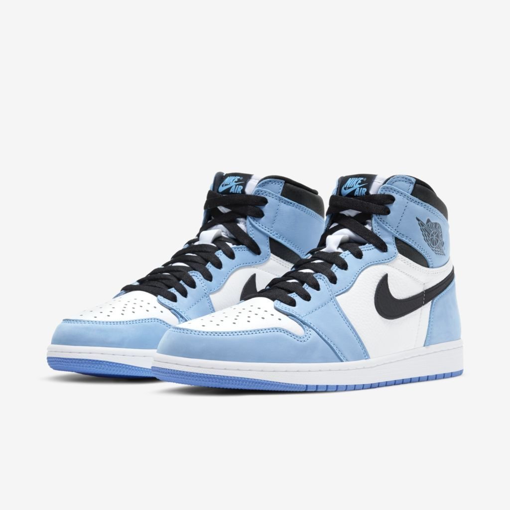 Tênis Air Jordan 1 High "UNC University Blue" Masculino Azul