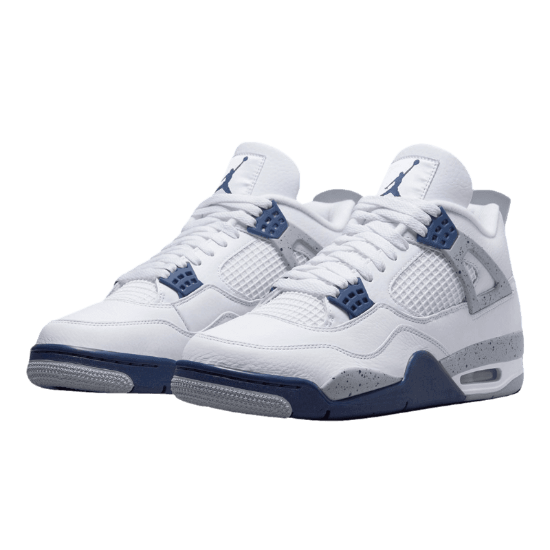 Tênis Air Jordan 4 "Midnight Navy" Branco / Azul