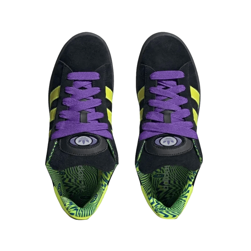 Tênis Adidas Campus 00s "Solar Yellow Purple Rush" Masculino Preto