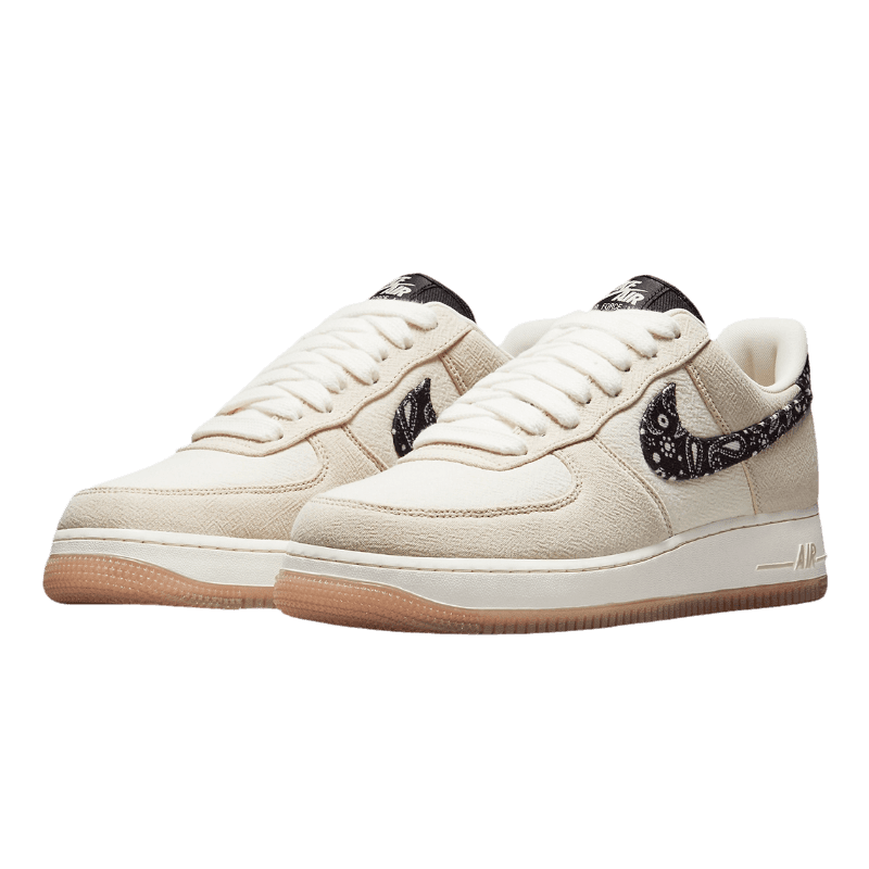 Tênis Air Force 1 "Paisley Swoosh" Preto / Bege