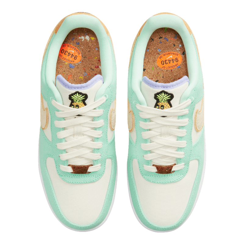 Tênis Air Force 1 "Happy Pineapple" Branco / Verde