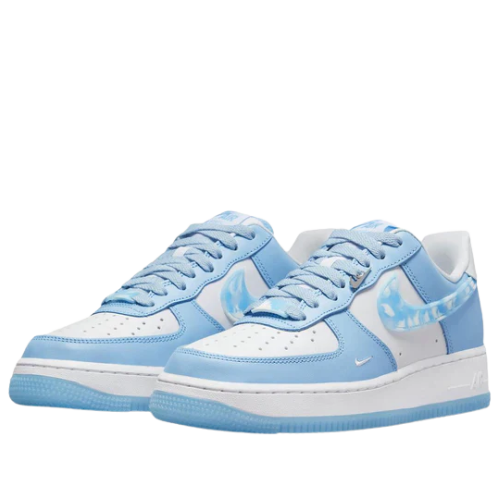Tênis Air Force 1 "Nail Art" Branco / Azul