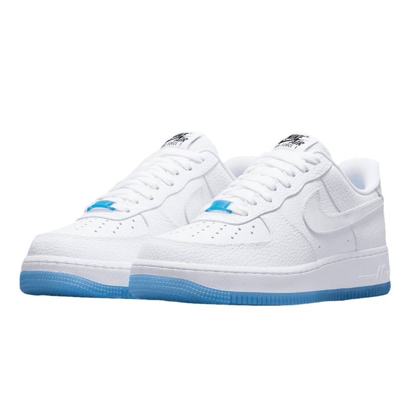 Tênis Air Force 1 "UV Reactive Swoosh" Branco / Azul