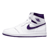 Tênis Air Jordan 1 High "Court Purple (W)" Feminino Branco / Roxo