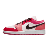 Tênis Air Jordan 1 Low "Pink Red" Rosa / Branco