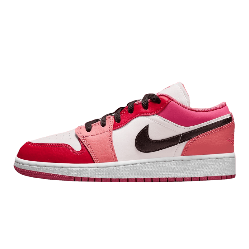Tênis Air Jordan 1 Low "Pink Red" Rosa / Branco