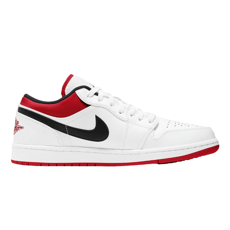 Tênis Air Jordan 1 Low "White Gym Red" Feminino Branco / Vermelho