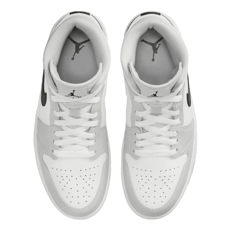 Tênis Air Jordan 1 Mid "Light Smoke Grey" Feminino Cinza