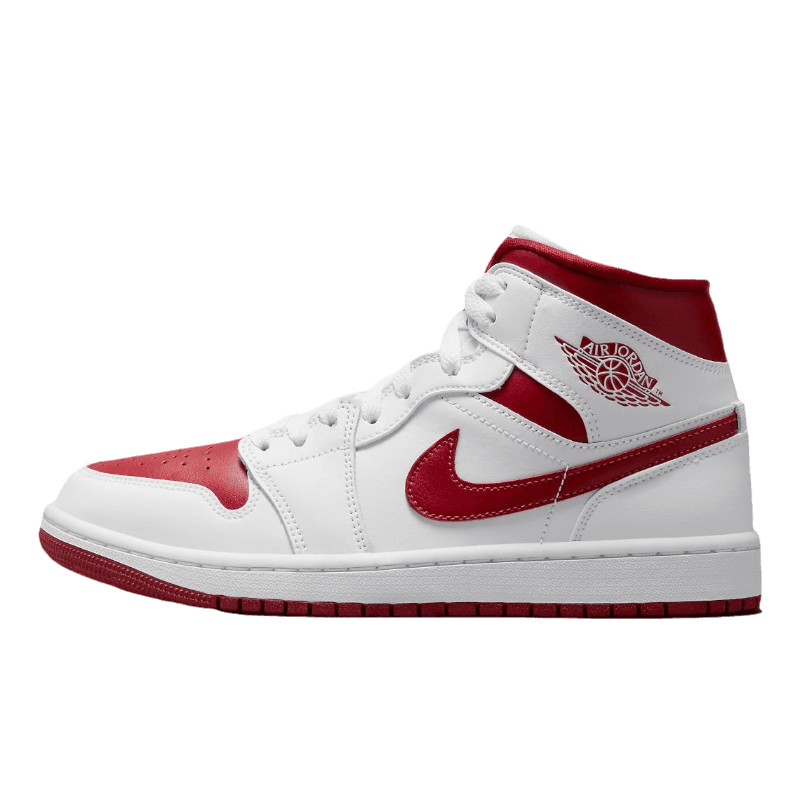 Tênis Air Jordan 1 Mid "Reverse Chicago" Masculino Branco / Vermelho