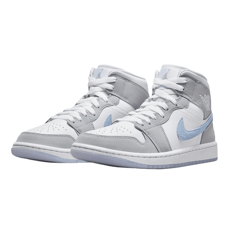 Tênis Air Jordan 1 Mid "Wolf Grey" Feminino Cinza