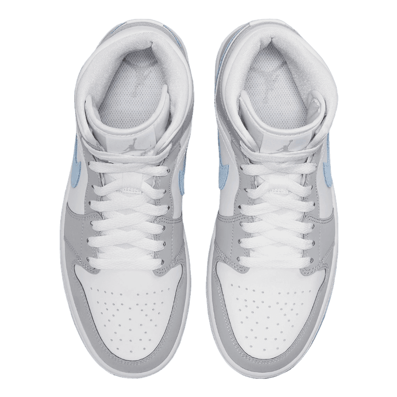 Tênis Air Jordan 1 Mid "Wolf Grey" Feminino Cinza