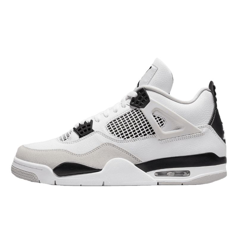 Tênis Air Jordan 4 "Military Black" Branco / Preto