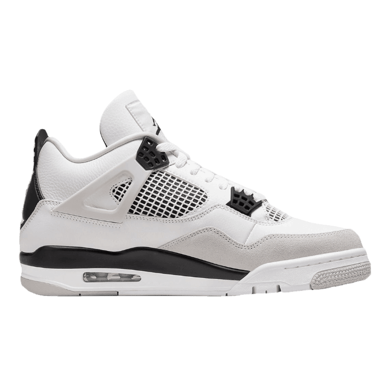 Tênis Air Jordan 4 "Military Black" Branco / Preto