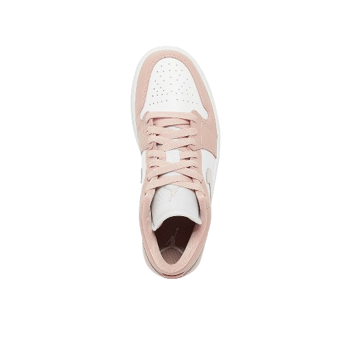 Tênis Air Jordan 1 Low "White Particle Beige Light Bone" Feminino Rosa