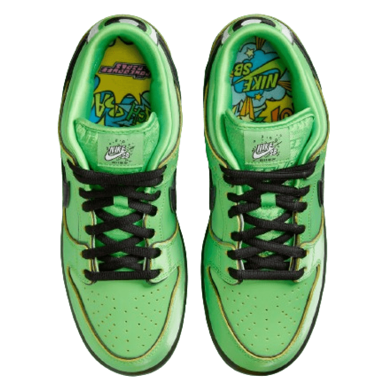 Tênis Dunk Low SB x Meninas "Super Poderosas Docinho" Verde