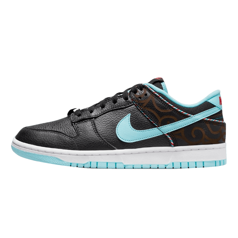 Tênis Dunk Low "Barber Shop Black" Masculino Preto Azul