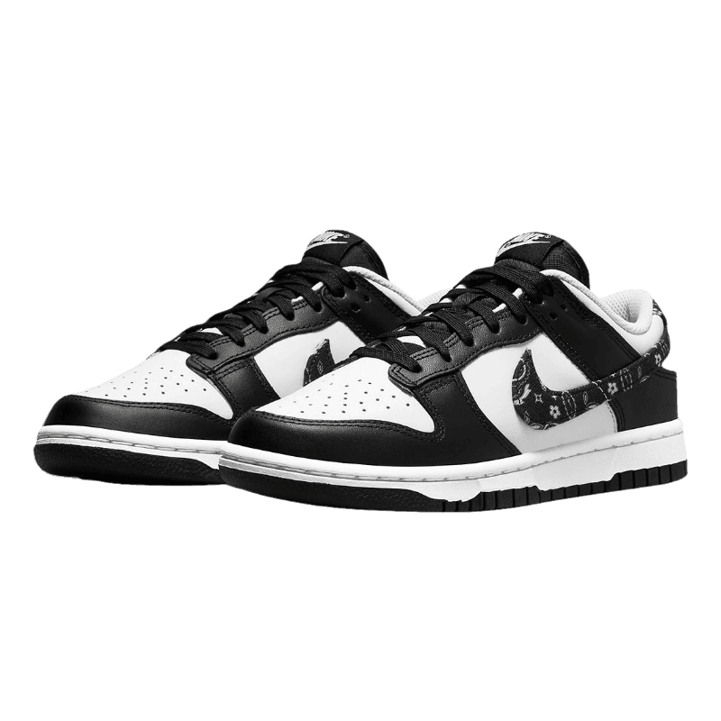 Tênis Dunk Low "Black Paisley" Feminino  Preto / Branco