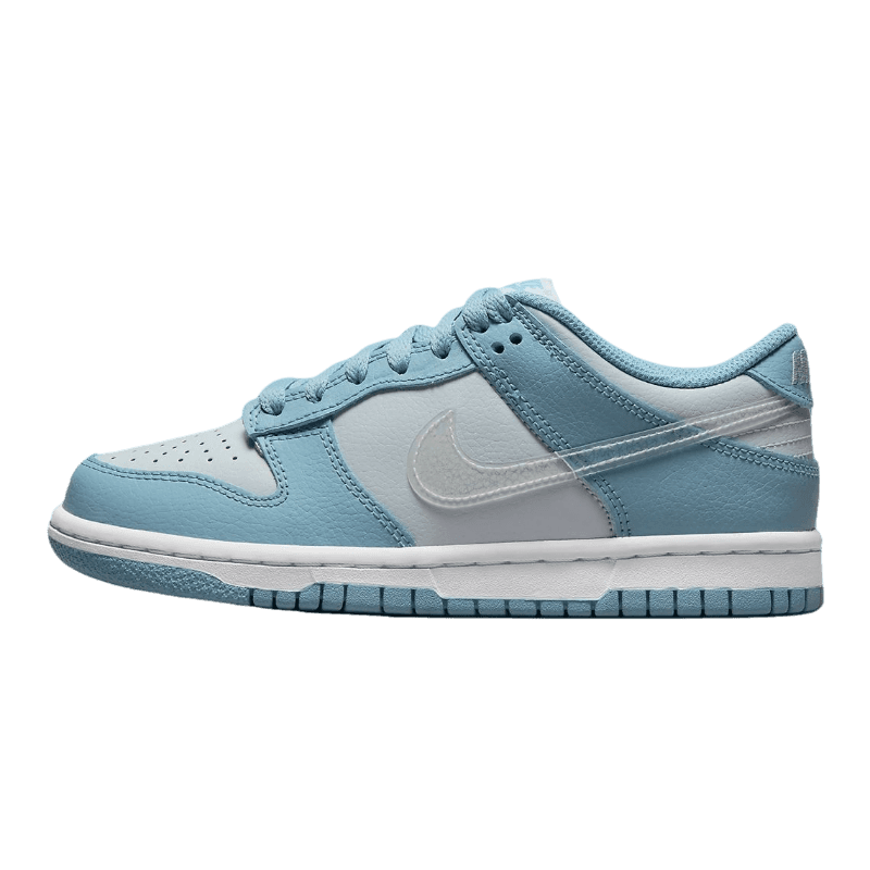 Tênis Dunk Low "Clear Swoosh Blue" Feminino Azul