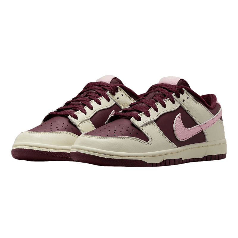 Tênis Dunk Low Premium "Valentine's Day" Masculino Branco / Vinho