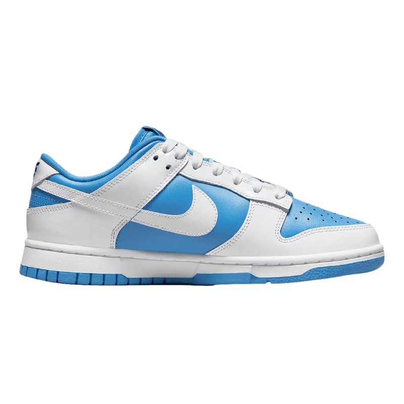 Tênis Dunk Low "Reverse University Blue" Branco / Azul