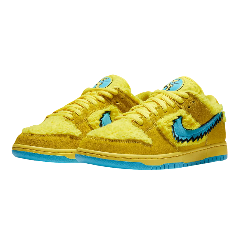 Tênis Dunk Low SB "Grateful Dead Yellow" Amarelo