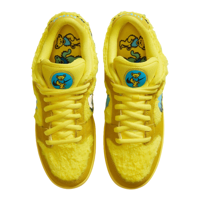 Tênis Dunk Low SB "Grateful Dead Yellow" Amarelo