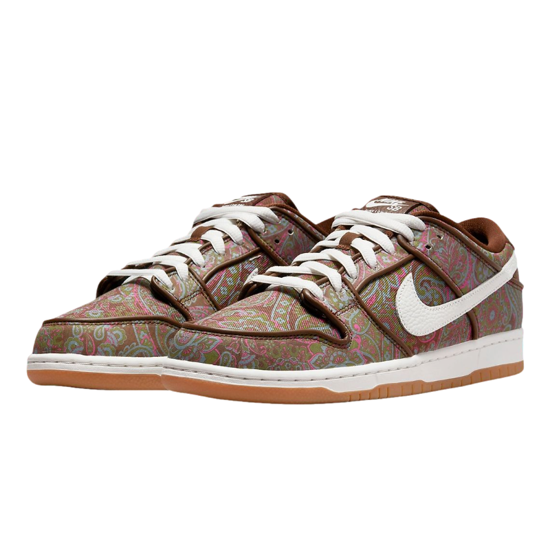 Tênis Dunk Low SB "Paisley Brown" Marrom