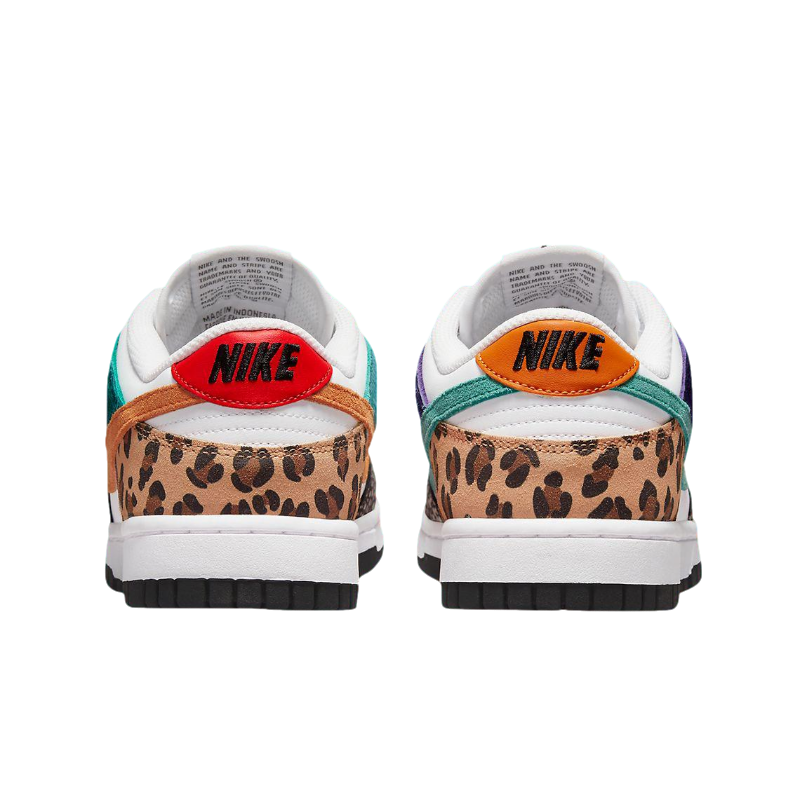 Tênis Dunk Low "Safari Mix Patchwork" Feminino Branco