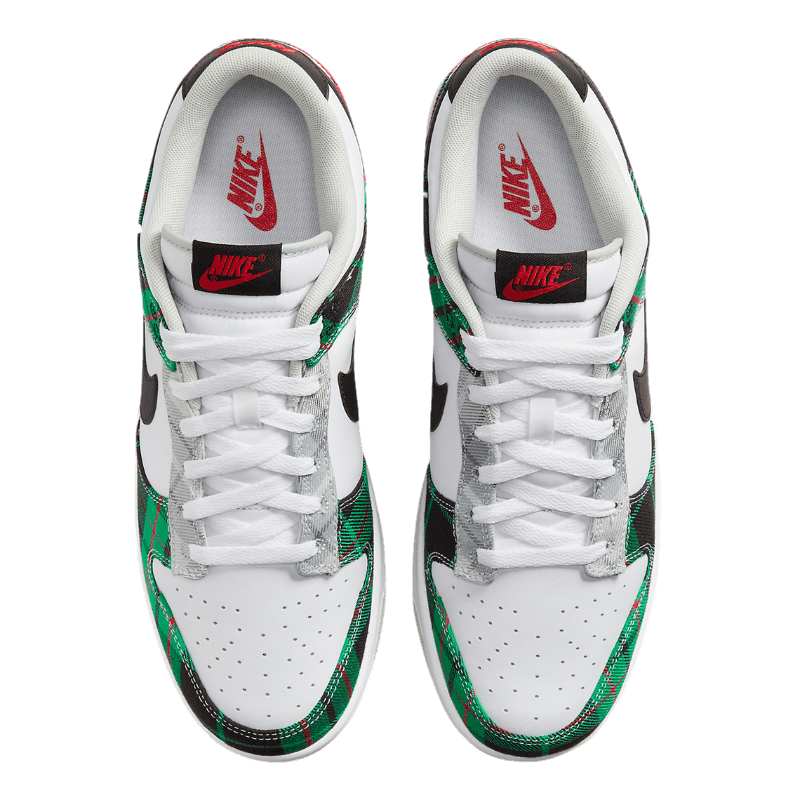 Tênis Dunk Low "Tartan Plaid" Masculino Branco