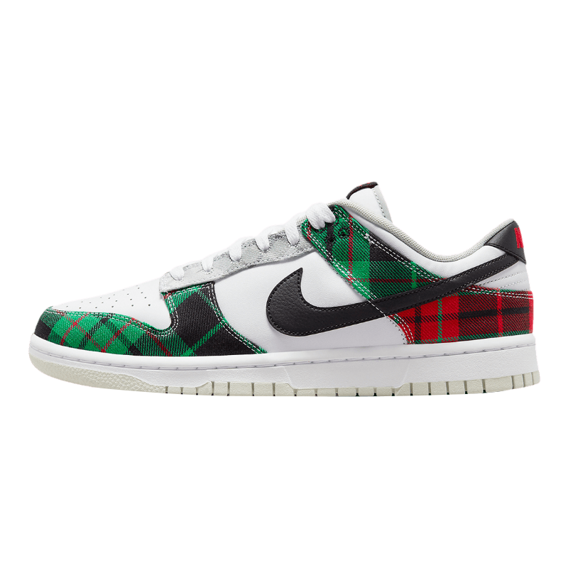 Tênis Dunk Low "Tartan Plaid" Masculino Branco