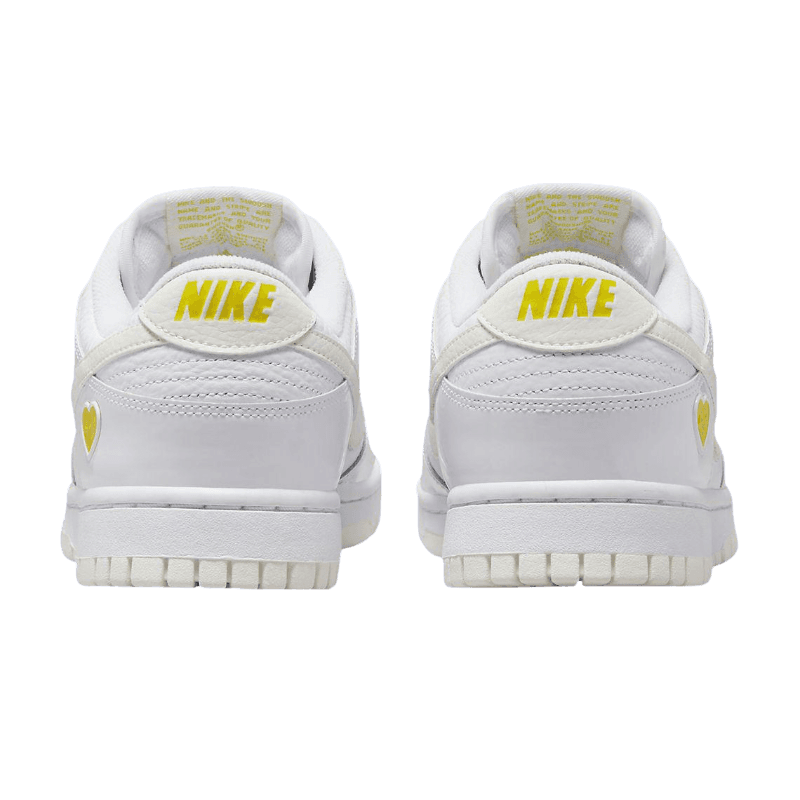 Tênis Dunk Low Valentine's Day "Yellow Heart" Masculino Branco
