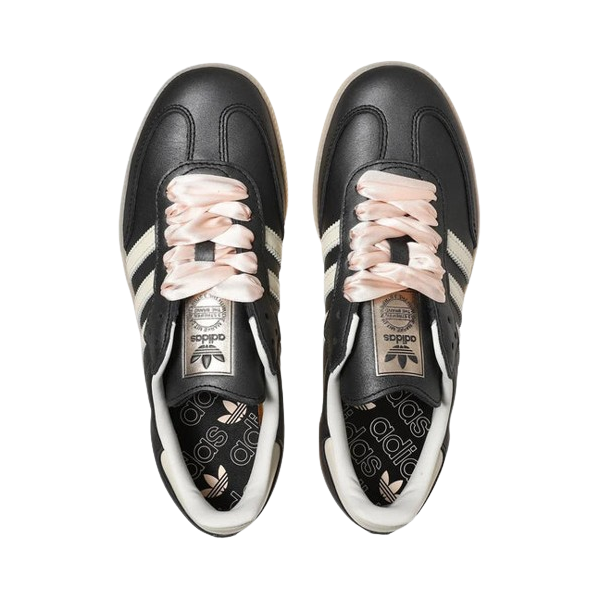 Tênis Adidas Samba OG "Black Pink Ribbon Laces" Feminino Preto