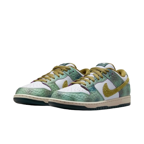 Nike Dunk SB Low Pro x Alexis Sablone White and Pacific Moss
