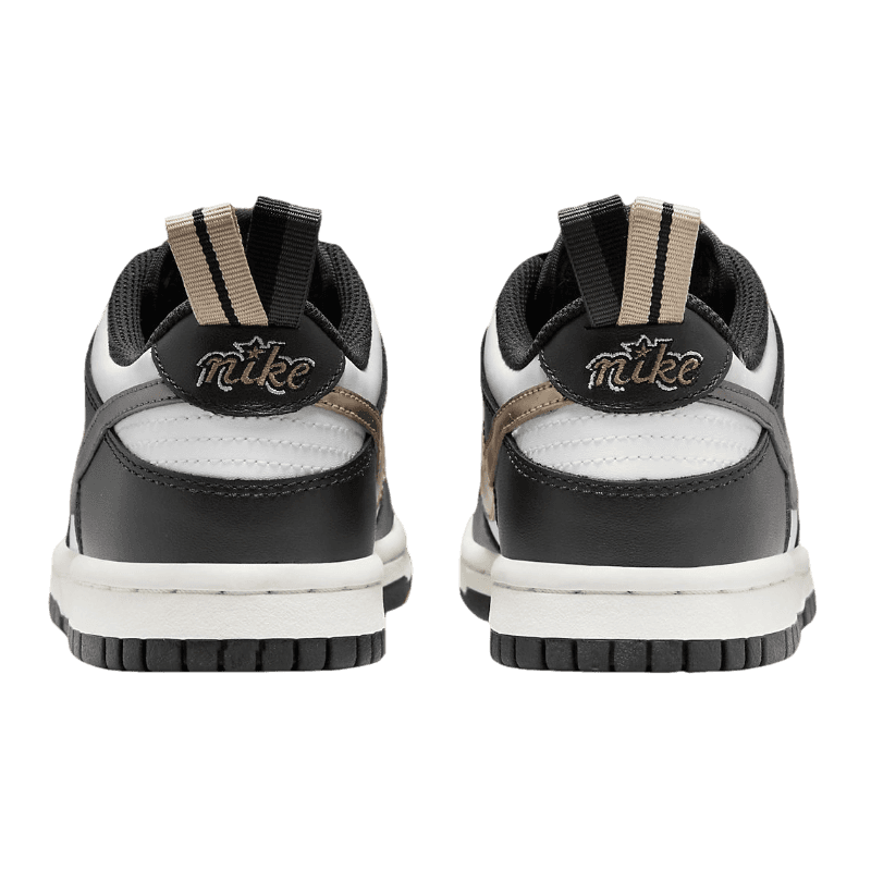 Tênis Dunk Low "Black/White Metallic" Feminino