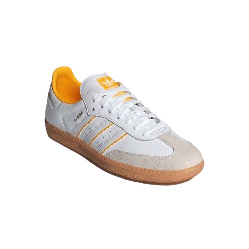 Tênis adidas Samba OG "Crystal White Crew Yellow" Feminino Branco