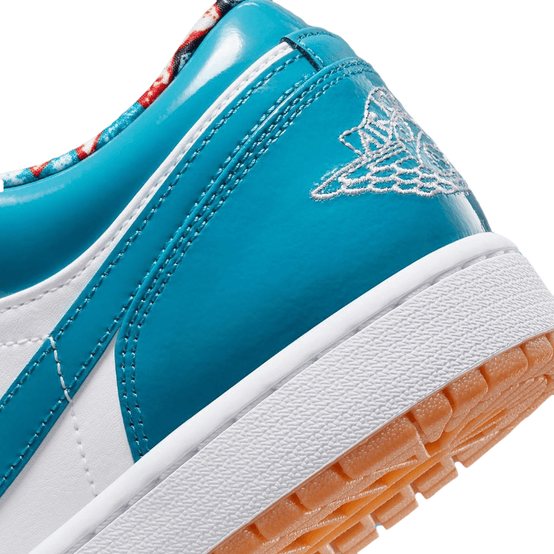 Tênis Air Jordan 1 Low "Barcelona" Branco / Azul