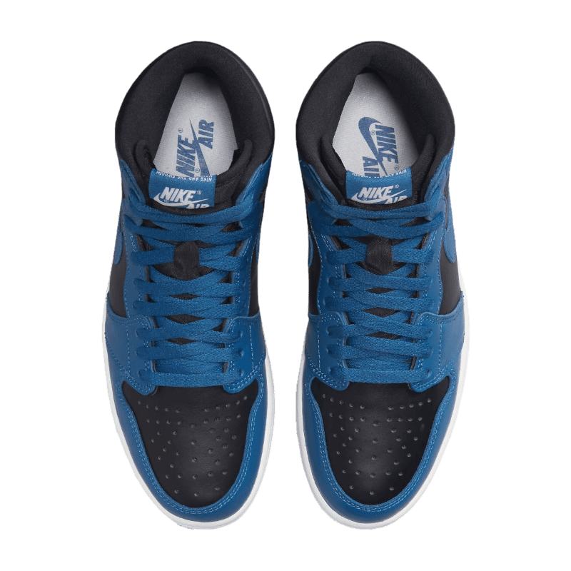 Tênis Air Jordan 1 High "Dark Marina Blue" Preto / Azul