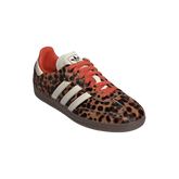 Tênis Adidas Samba OG "Preloved Red Leopard" Feminino Marrom