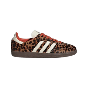 Tênis Adidas Samba OG "Preloved Red Leopard" Feminino Marrom