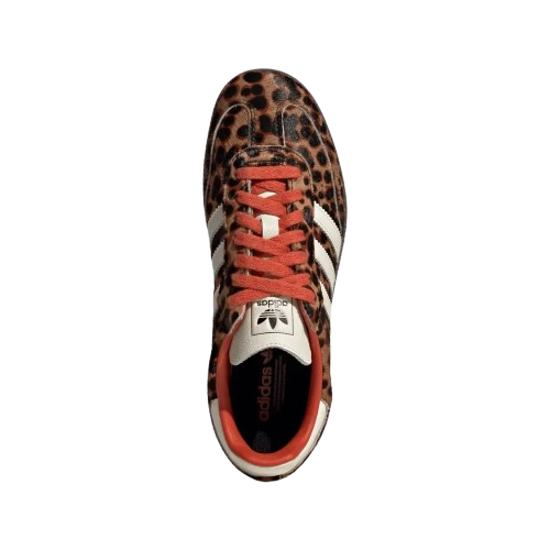 Tênis Adidas Samba OG "Preloved Red Leopard" Feminino Marrom