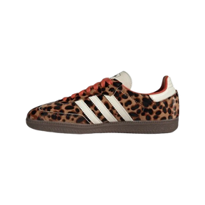 Tênis Adidas Samba OG "Preloved Red Leopard" Feminino Marrom