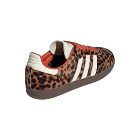 Tênis Adidas Samba OG "Preloved Red Leopard" Feminino Marrom